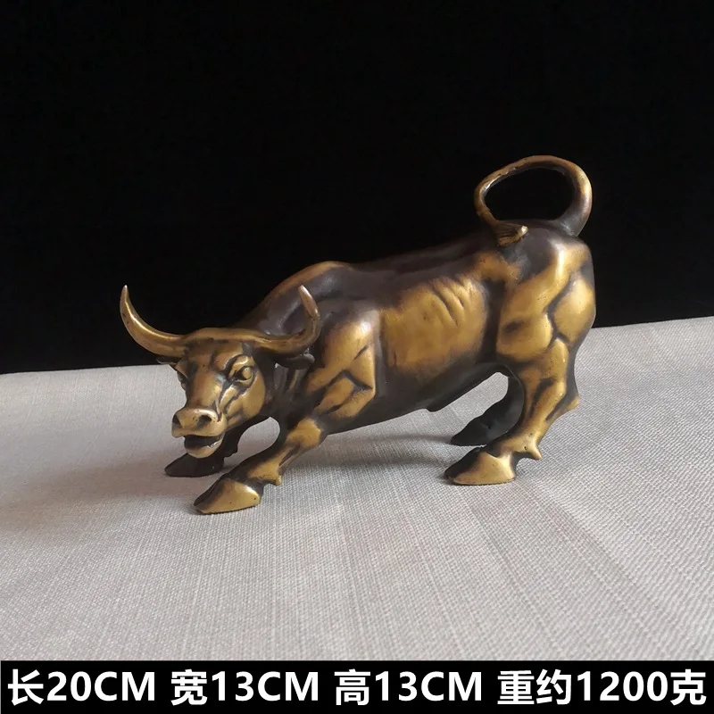 Brass Wall Street Home Living Room Office Ornament Zodiac Bull Decoration Entrance Tabletop One Piece Dropshipping