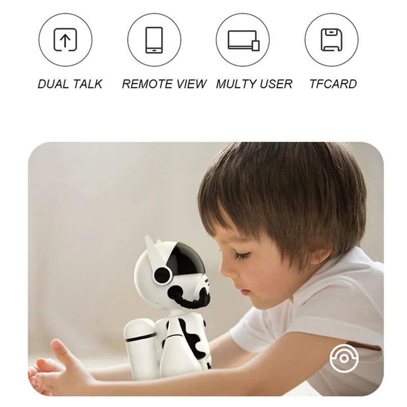 

1080P Astronaut Robot Webcam IP Wifi Wireless Baby Security Camera with Night Vision Noise Reduction(White)