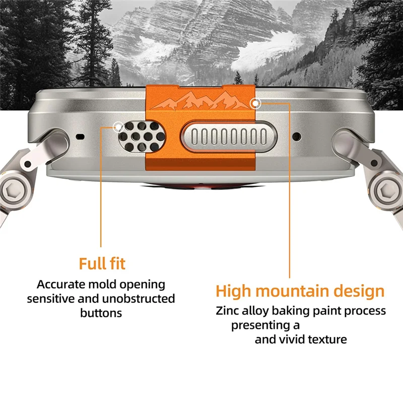 Casing Logam Indah untuk Jam Tangan Ultra 2 49Mm Casing Pelindung Penutup Bumper Putar dengan Cangkang Belakang untuk Iwatch Ultra 2/Ultra