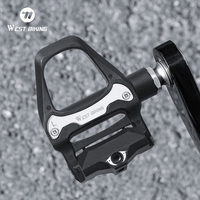 WEST BIKING Road Bike Pedal Bicycle Locking Pedals Cycling Bearing Cleats Clipless Pedal for SPD SL System with Locking Plate