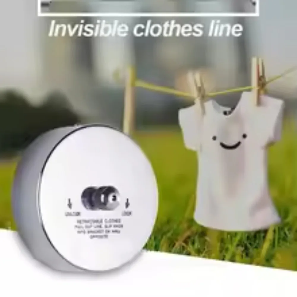 Einziehbares Wäschetrocknetil aus Edelstahl 304, robuster, unsichtbarer Wäschedraht für Ba, praktischer Wäscheständer für den Haushalt