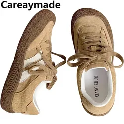 Careaymade-Genuine Leather women's shoes,German training shoes white shoes soft sole comfortable casual single shoes board shoes