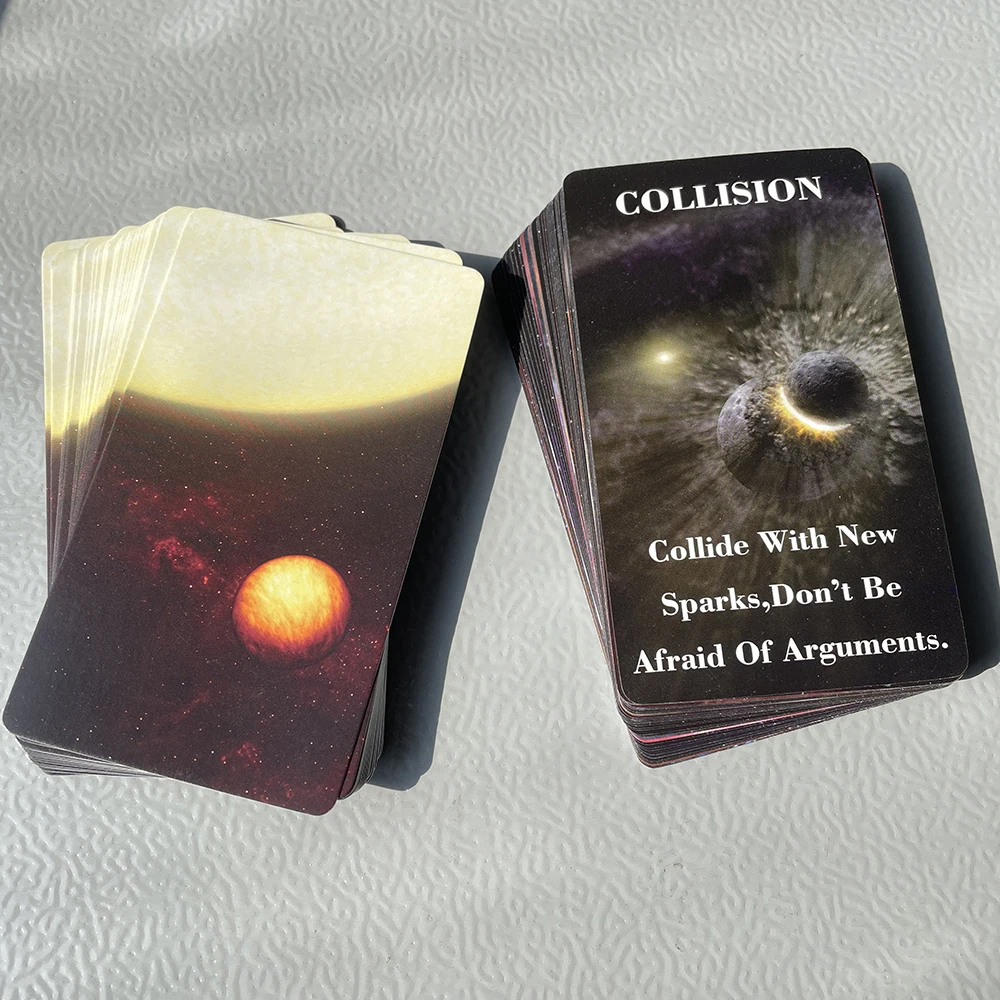 New Occult Cosmos Oracle Cards Keywords Prophet Prophecy Divination Tarot Deck 64-cards English Meaning on It Fortune Telling