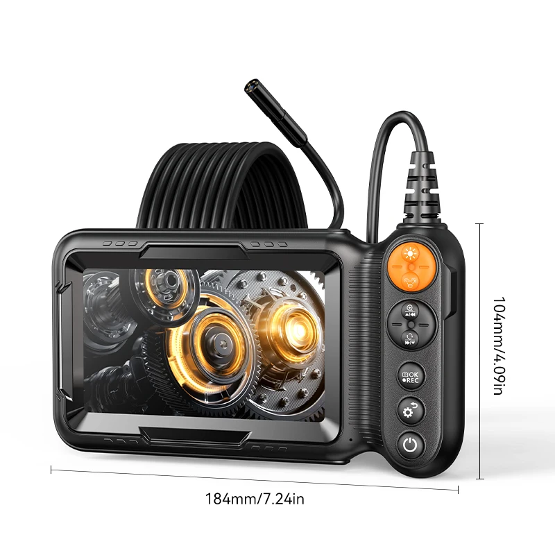 5 بوصة IPS شاشة المنظار الصناعي كاميرا HD1080P فحص السيارات Borescope شبه جامدة لأداة أدوات أنابيب الصرف
