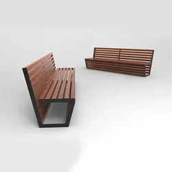 New Street Furniture Park Long Wpc Plastic Solid Wood Garden Outdoor Benches