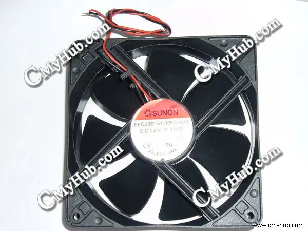 For SUNON EEC0381B1-000C-A99 DC12V 1.0W 12038 12CM 120mm 120x120x38mm 2Wire Cooling Fan EEC0381B1-000C-A99