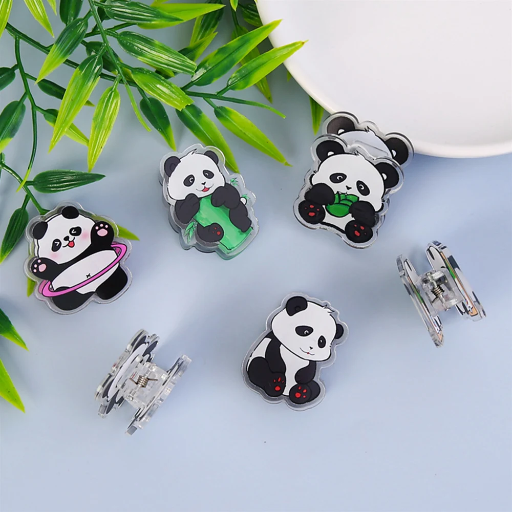 Doppelseitige pp Clips Acryl Clips dekorative Geschenk clips Datei Ordner Note Clips Cartoon niedlichen Panda Student multifunktional