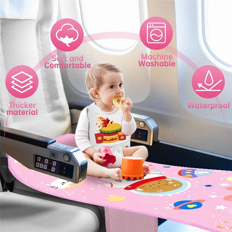 

A95E-Airplane Seat Extender For Kids,Toddler Airplane Bed,Toddler Airplane Seat Extender Travel Essentials-Portable