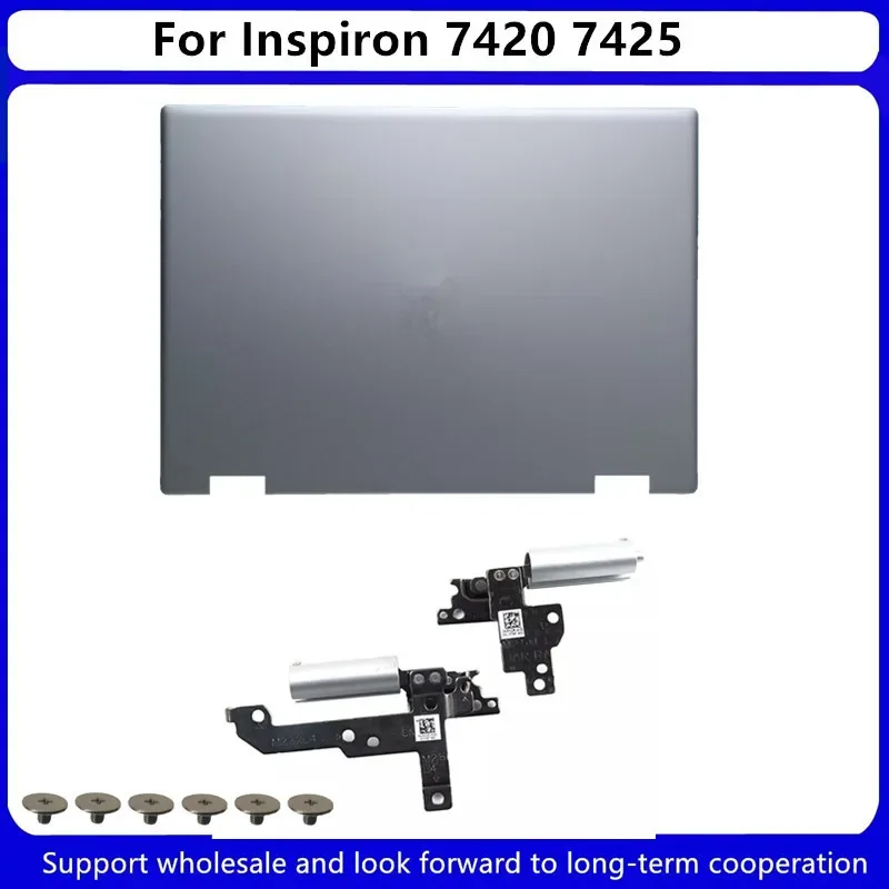 New For DELL Inspiron 7420 7425 LCD Back Cover Silver 06XT2D 6XT2D LCD Hinge Screen Axis 0RJ12D 0NDRPP Palmrest 09H2FF