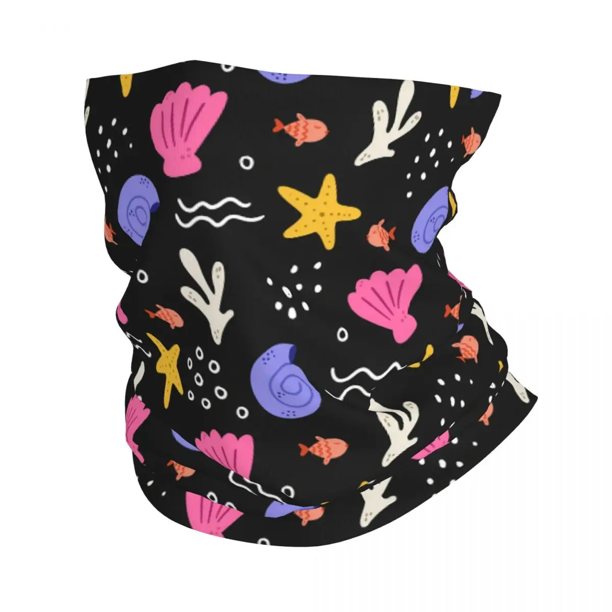 Sea Shells Starfish Cute Bandana Neck Cover Printed Mask Scarf Multifunction Headwear Outdoor Sports For Men Women Adult Winter