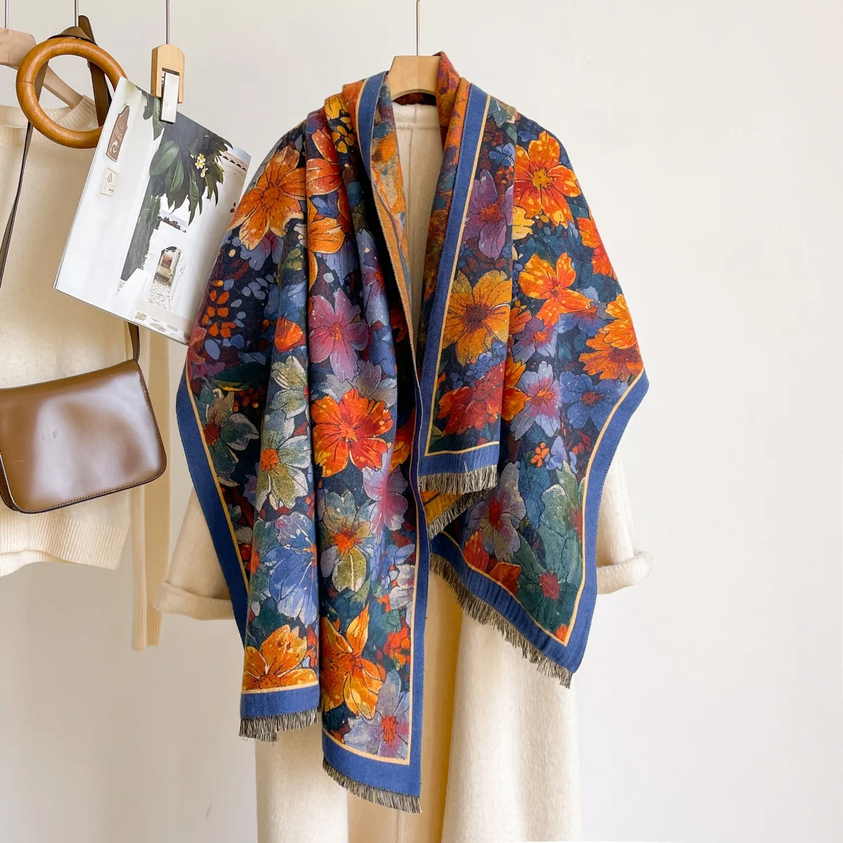 Kerudung Cetak Fashion Hijab S - Cashmere Pashmina Wrap ulasan dan harga
