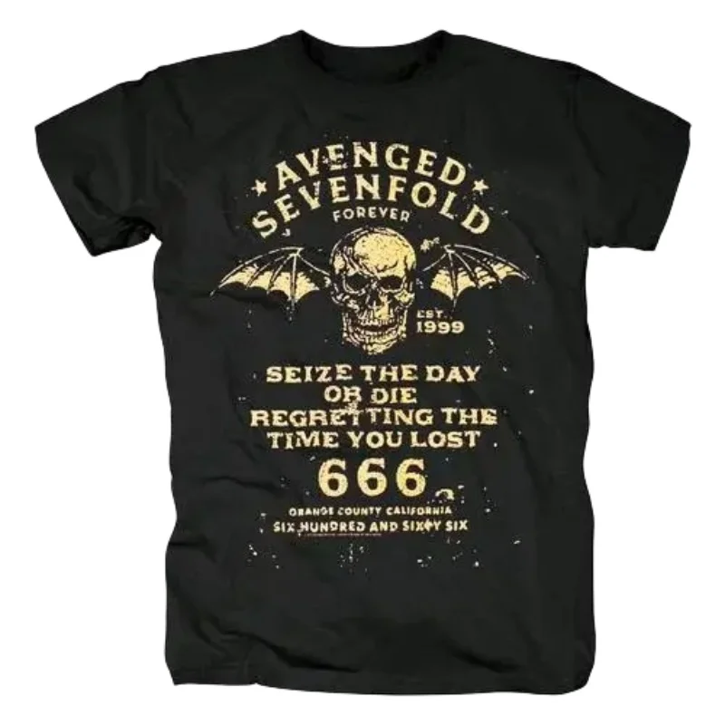 Vintage Metalcore Avenged Sevenfold Rock T Shirt Hip Hop Men Women T-shirt Heavy Metal Fashion Casual Plus Size Cotton Tee Shirt