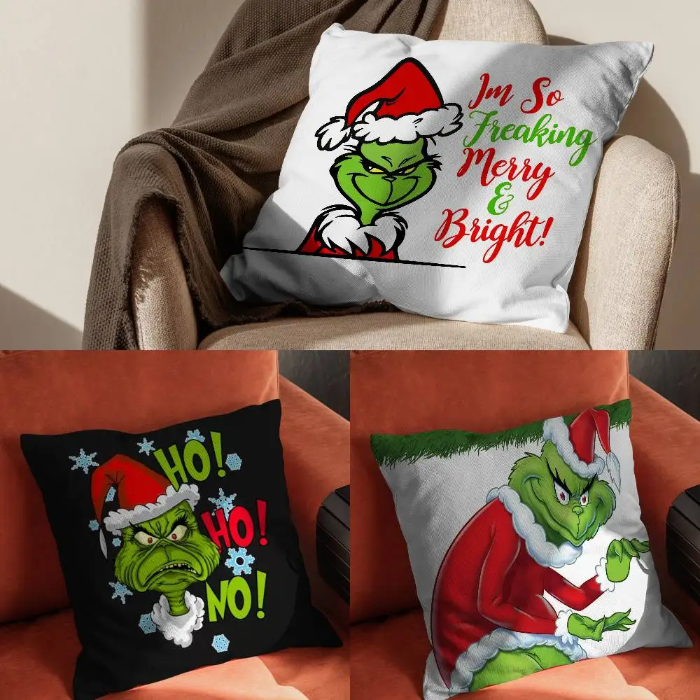 

T-The G-Grinch Pillow Case For Car Pillows 60x60 Cushions Luxury Double Sided Cover Home And Decoration Sofa 30x30