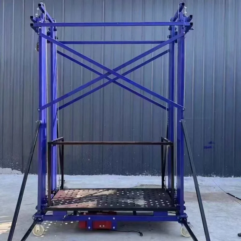 CE 500kg 2m-6m Mobile Portable Electric Scaffold Lift Foldable Platforms Electric Scaffolding for Construction
