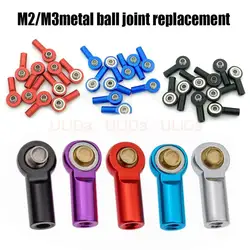 10Pcs M2 M3 Ball Joint Metal Universal Joint Ball Head Buckle Steering Pushrod Tie Rod End Connecting Rods for RC Boats Car
