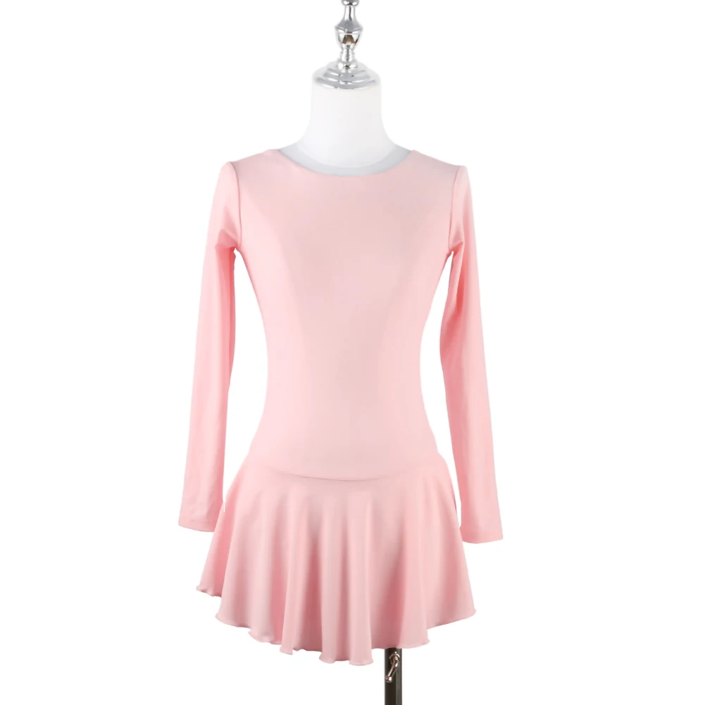 Latin Dance Top Wit Kinderen Lange Mouw Gele Jurk Zwart Violet Lichtblauw Meisjes Samba Patroon Schaatspak