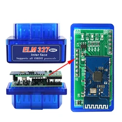 2PCB OBD2 ELM327 V1.5 PIC18F25K80 Bluetooth Car Engine Diagnostic Tool