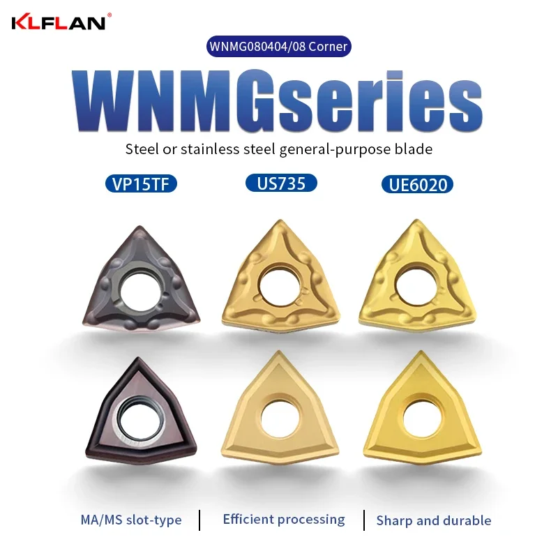 

Specialized For Stainless Steel Peach-Shaped CNC Turning Insert WNMG080408-MA WNMG080404-MA Cemented Carbide Insert