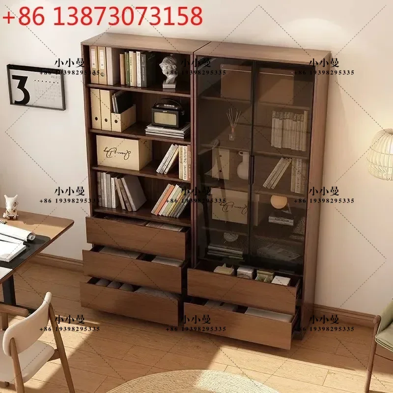 Home Ousine board with glass freely combined floor-standing display cabinet bookcase