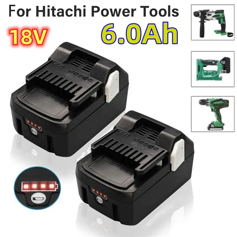 

1-3pcs for Hitachi power tools 6000mah 18v high capacity lithium-ion replacement battery bsl1830 bsl1840 dsl18dsal bsl1815x