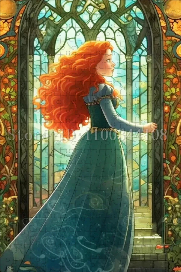 Disney Princess Puzzles for Girls Unique Gifts Elsa Belle Ariel Cartoon Jigsaw Puzzles Handmade Hobbies Decompressing Toys