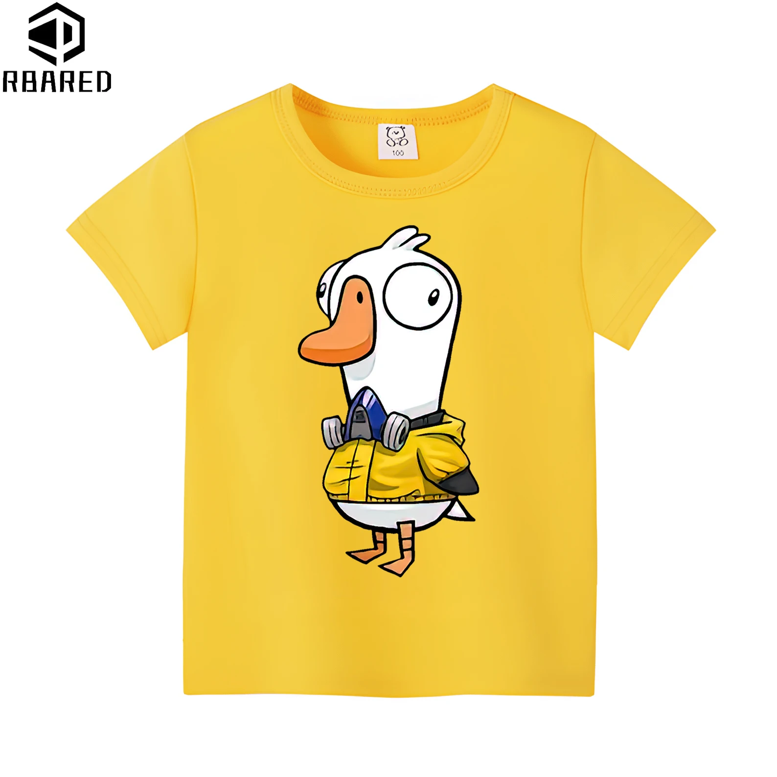 Goose Goose Summer Children's T-shirt Duck100% Cotton T-shirts for Children High Child Stumble Guys Winx Pikmin Stitch Tops Top