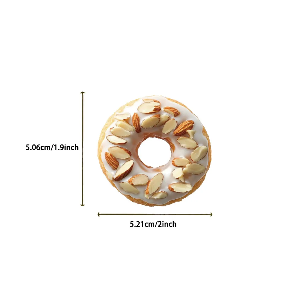 50 Buah Stiker Donat Kartun INS Transparan - Bahan Buku Panduan PET Bening Tahan Air Toko BulingBulingStickers