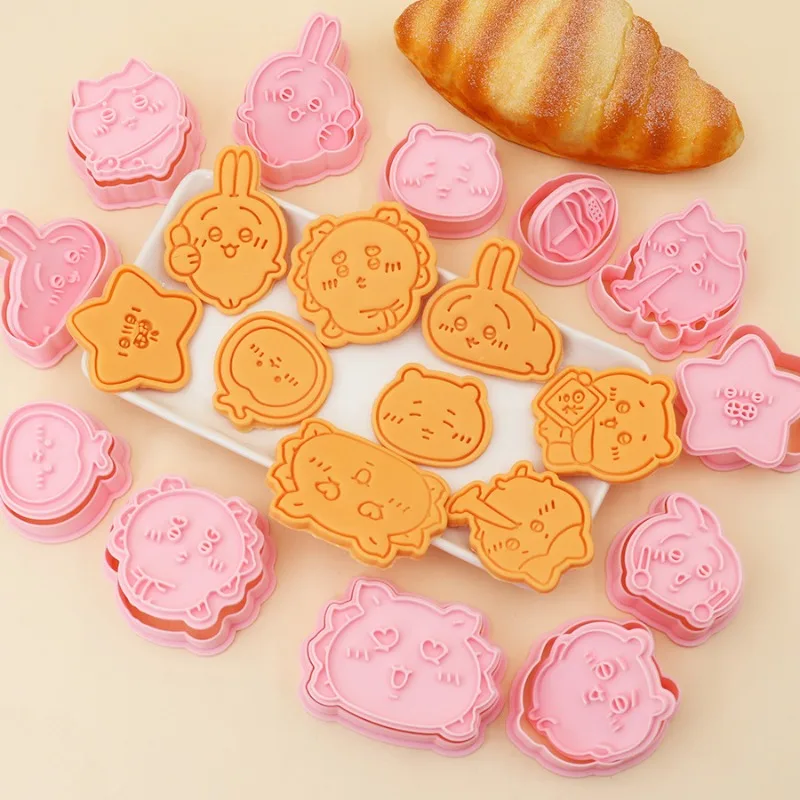 Creative Chiikawaed  Cute Cartoon Cookie Cutter - Hachiware Kawaii DIY Simulation Cookie Mold, Press-type Printing Baking Tool
