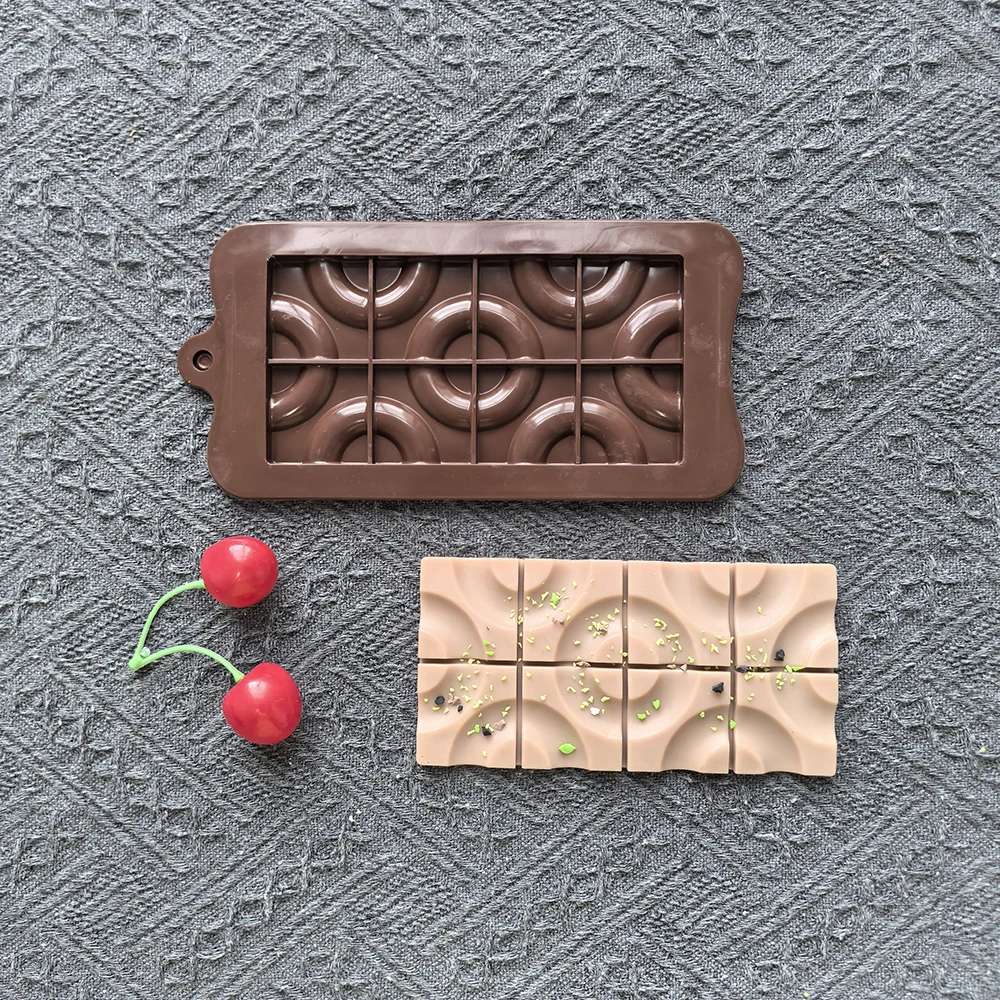 1 Stück Vollbrett (Kreis) geformte DIY-Backform mit Antihaftbeschichtung, zum Dekorieren von Keksen, Pralinen, Süßigkeiten und Kuchen