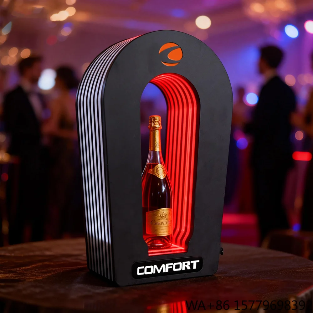 Rechargeable LED Champagne Bottle Glorifier Stand   Club Bar Display with ABS Base Wine Bottle Holder