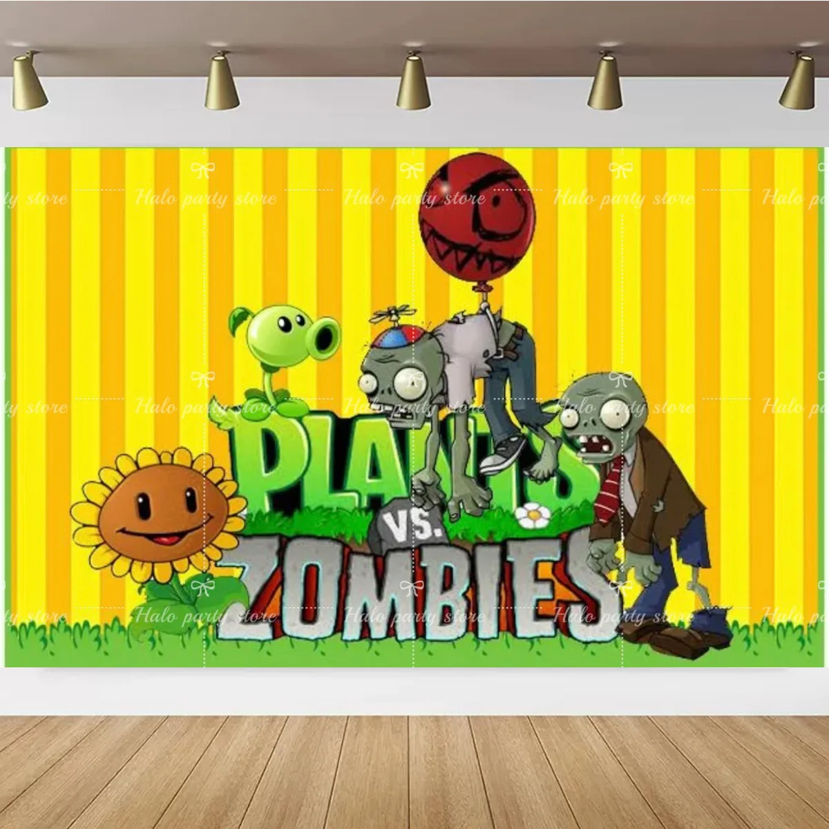 Game Plants &vs. Z-Zombies Theme Birthday Party Background Decoration Children\'s Party Supplies Props Gifts