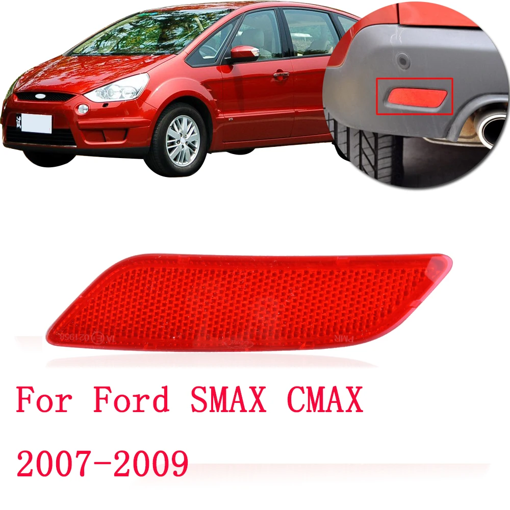 Kamshing For Ford S-MAX C-MAX 2007 2008 2009 Rear Brake Light Bumper Signal Reflector Fog Lamp Rear Foglamp Foglight