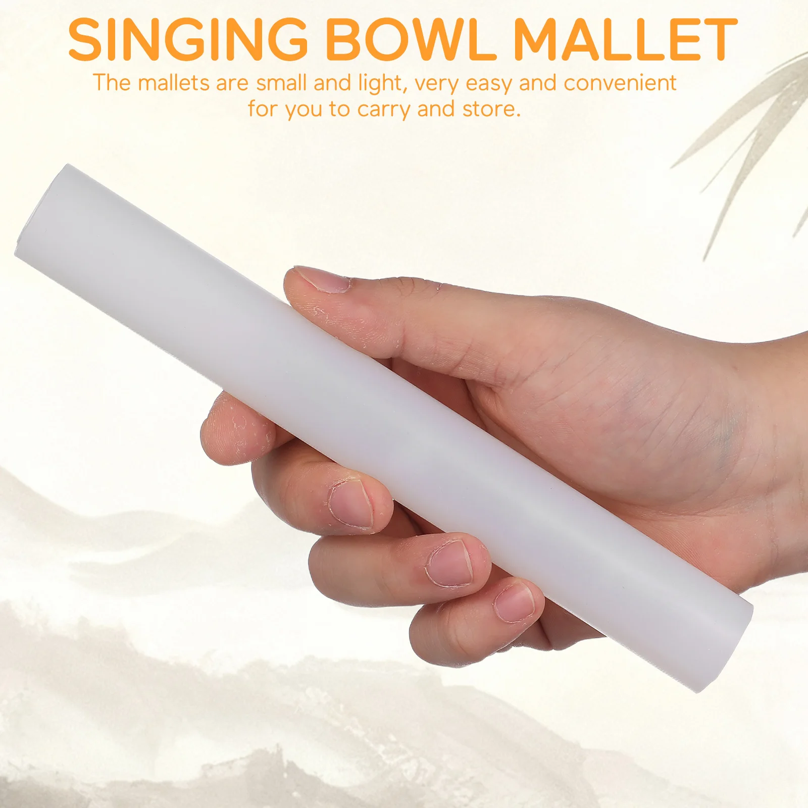 정교하게 연마된 아크릴 볼 맬릿, 싱잉 볼 부품용, 맑고 생생한 소리, 작고 가벼우며 편리한 보관, 영적 선물 아이디어