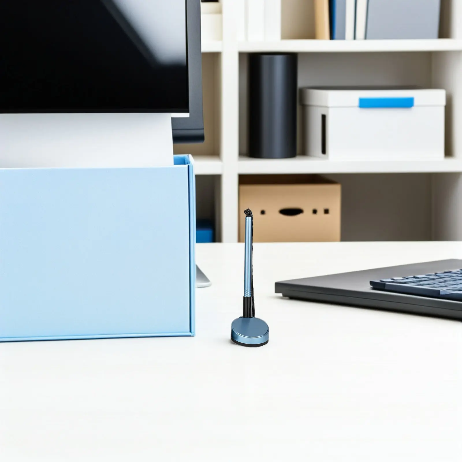 

8Pcs Pens Counter Security Ballpoint Pens Reception Desk Stable Holder Guest Signing Smooth Writing Pen