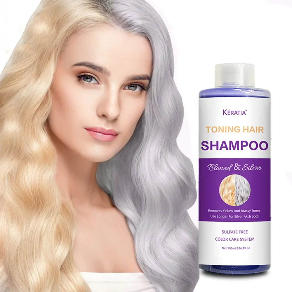 Purple shampoo 500ml purple after bleaching yellowing fix color protection lasting lock color remove yellowing