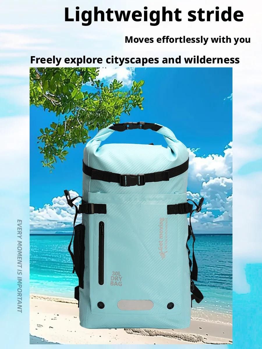 

Large30L capacity waterproof backpack, travel backpack storage bag, sports outdoor bag, beach swimming waterproof bag, dry wet