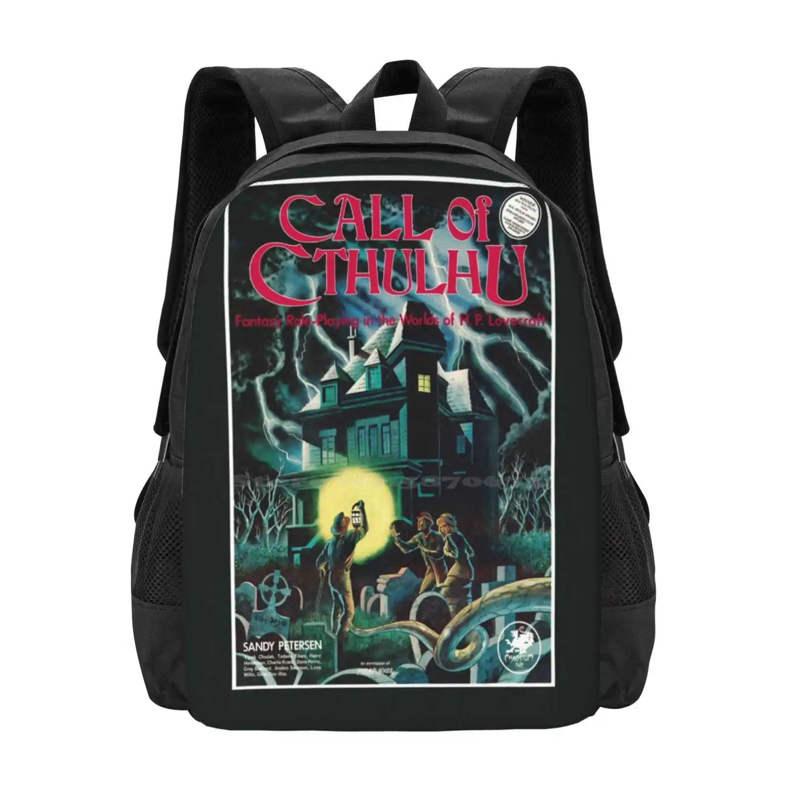 Call Of Cthulhu 1St Edition Cover School Bags For Teenage Girls Laptop Travel Bags Call Of Cthulhu Chaosium H P Lovecraft