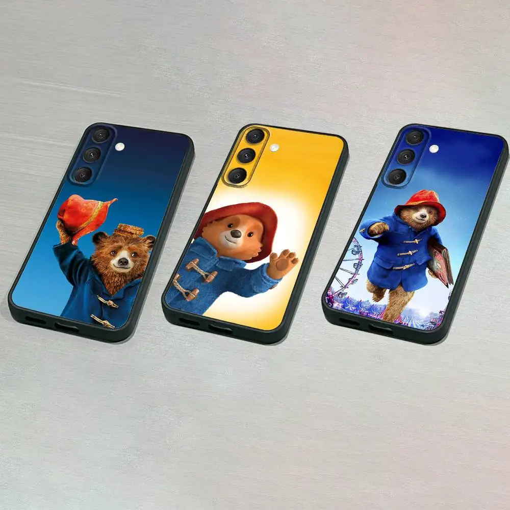 

C-Cute Paddington B-Bear-S Phone Case For Samsung S25,S24,S23,S22,S21,S20,S10,Ultra,Plus,Lite,FE,Soft Silicone Black Cover