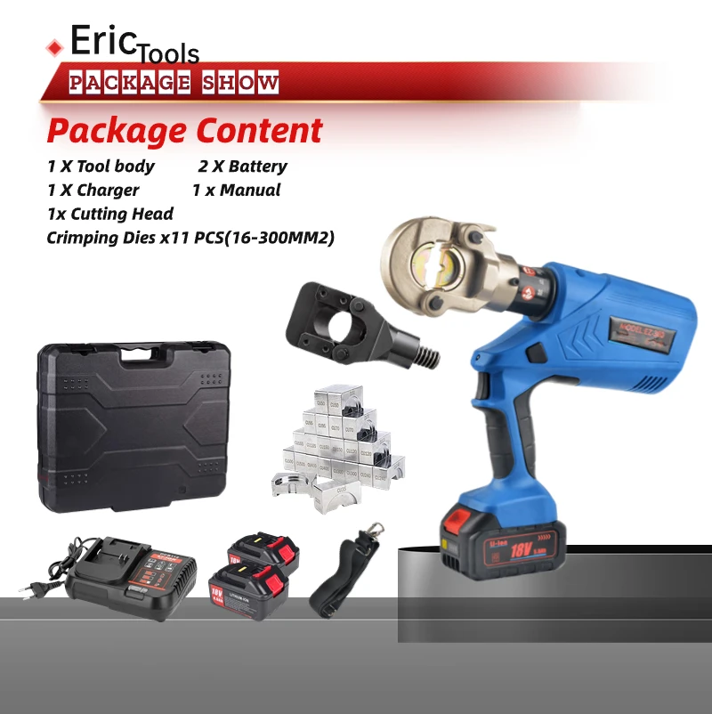 Перезаряжаемый гидравлический кабельный резак 2-в-1 65 мм EZ-300/65 Инструменты для электрика с батарейным питанием