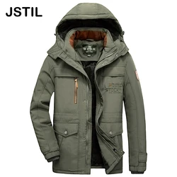 Jaqueta casual aquecida masculina, Parka grossa, sobretudo quente, parkas de pele, casacos masculinos, marca, moda, novo, Inverno, 2022