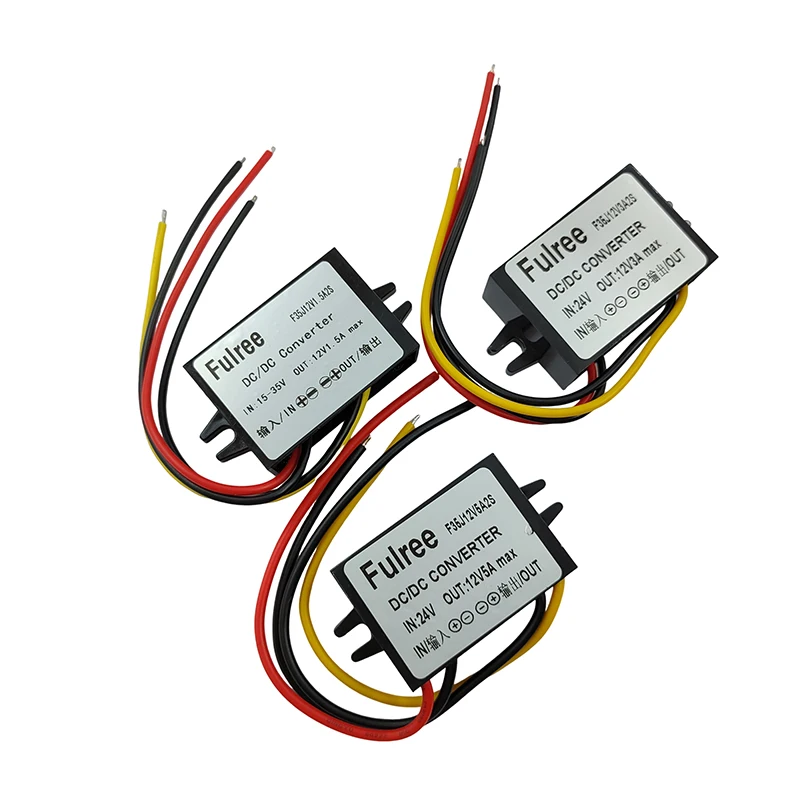 

DC24V to DC12V 1.5A3A5A DC-DC Step-down Power onverter Waterproof Buck Step Down Converter Car Power Supply Module 12V 3A