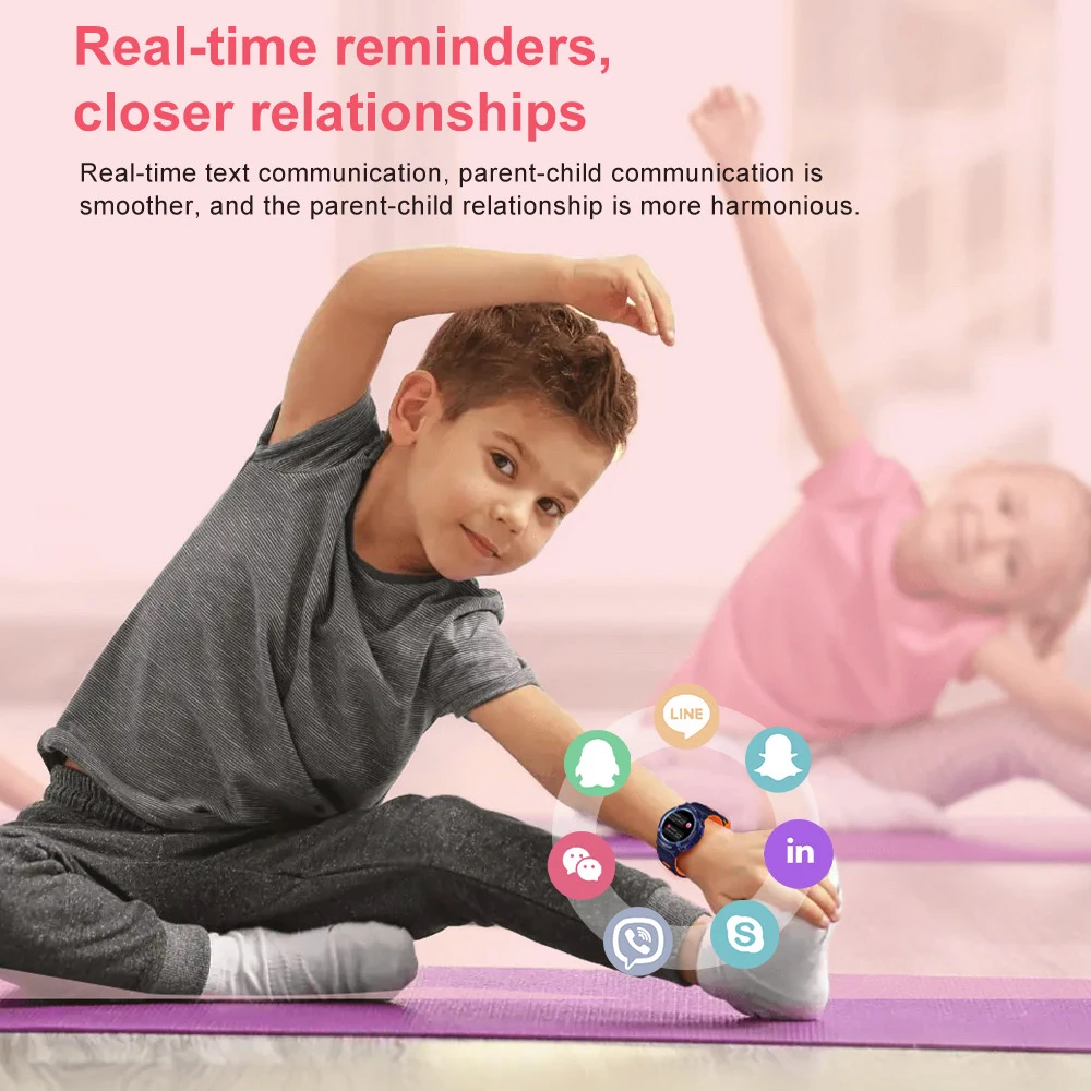 2023เด็กแบบใหม่บลูทูธสมาร์ทวอท์ช1.2 "นาฬิกาออกกำลังกายอัตราการเต้นของหัวใจกันน้ำเตือนข้อมูลนาฬิกาอัจฉริยะสำหรับเด็ก