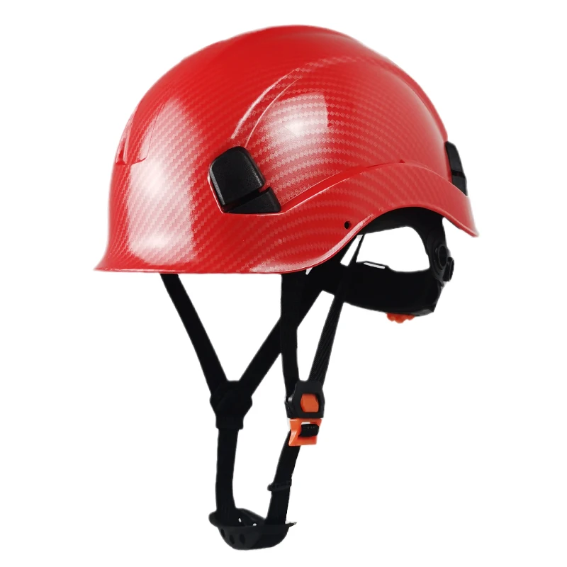 Construction Hard Hat For Engineer Carbon Fiber Pattern CE EN397 Safety Helmet 6-Point Suspension Work Hardhats for Industrial