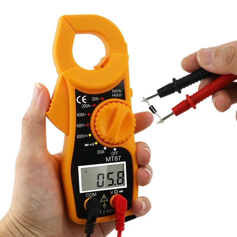 Digital Red Multímetro, Amper Clamp Meter, Pinças atuais, AC DC Tensão atual Tester, MT87