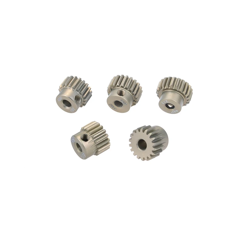 5PCS 48DP 3.175Mm Aluminium Pinion Motor Gear Set For 1/10 RC Car Truck