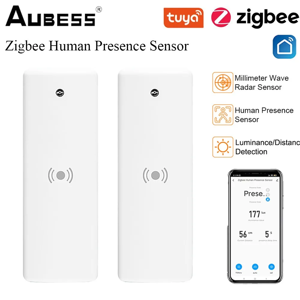 

Tuya Zigbee Human Presence Sensor Luminance Millimeter Wave Radar Detector Smart Life APP Control Smart Scene Smart Home