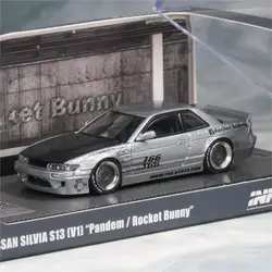 INNO 1/64 Nissan SILVIA S13 V1 PANDEM ROCKET BUNNY Die-cast Alloy Car Model Collection Display Gifts