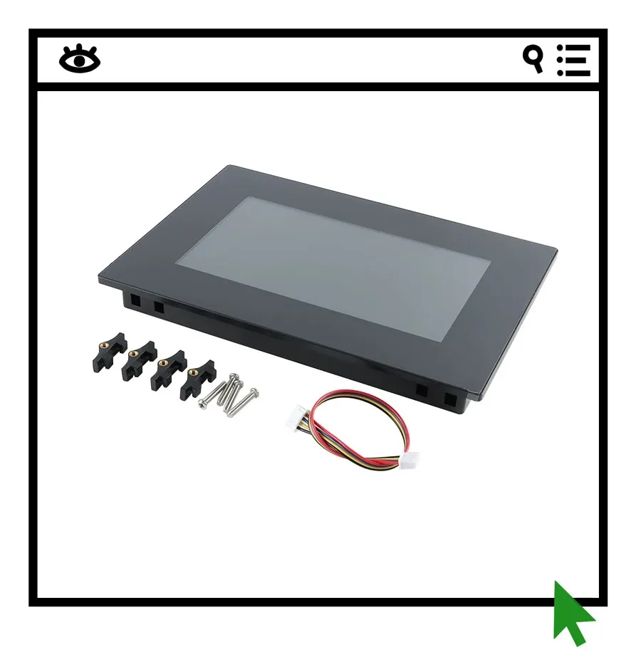

7-inch HMI serial port intelligent screen touch LCD display TJC8048X570_011R/C_Y (with casing)