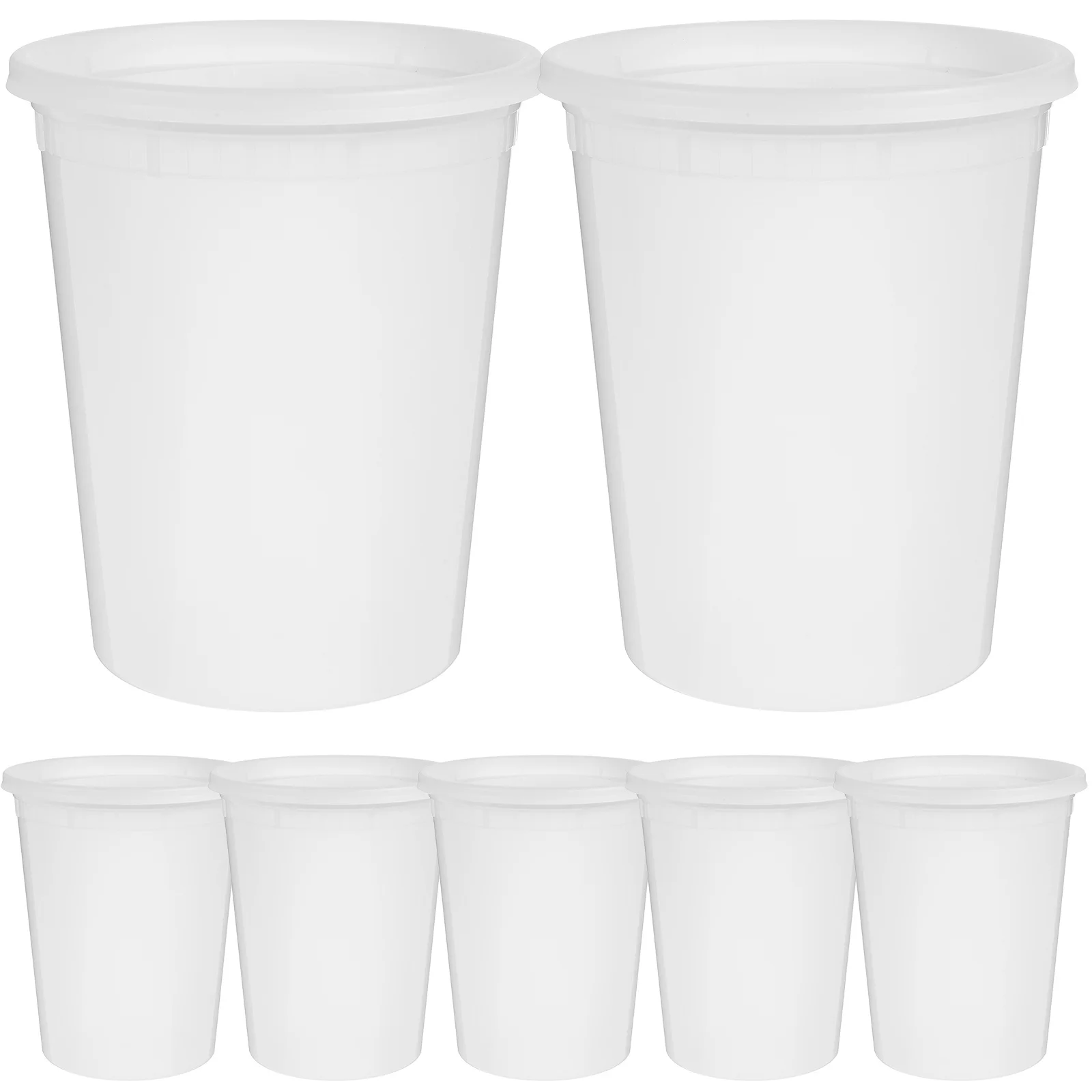 

20 set Sealed Takeout Containers Clear Disposable Soup Bowls Lightweight For Porridge Ice Cream Dessert Hot Cold Use Portion