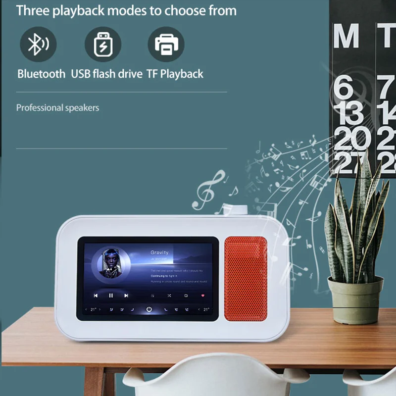 New 3D Holographic Player Wireless Bluetooth Lyrics Speaker Creative Gift Hovering Lyrics Adjustable Volume Display